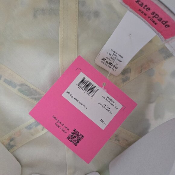 KATE SPADE French Cream Floral Baseball Cap NWT - Picture 9 of 10